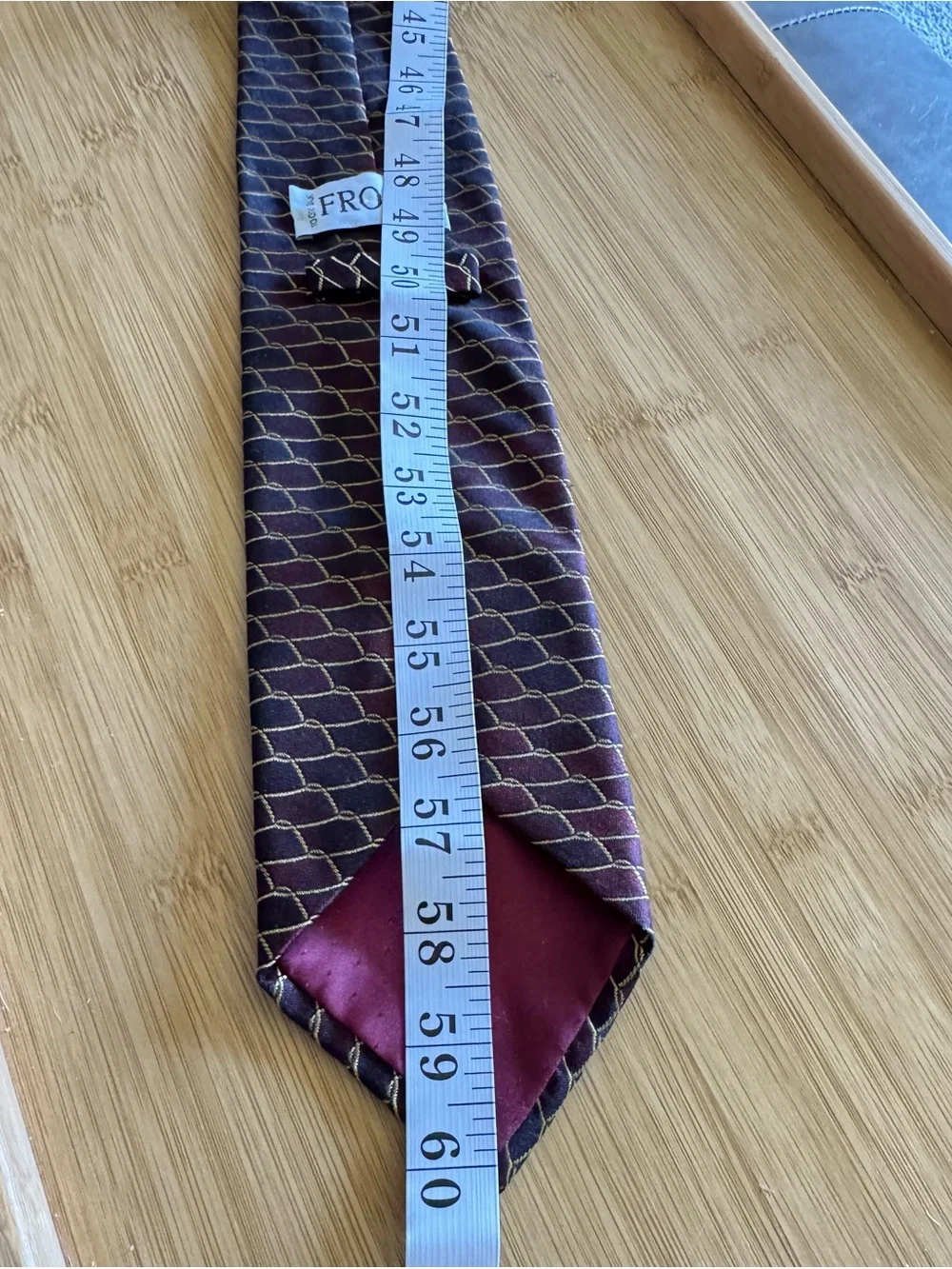 FROG Brand Men’s Geometric Print Silk Neckties- Set Of 2- Made in Italy 60”